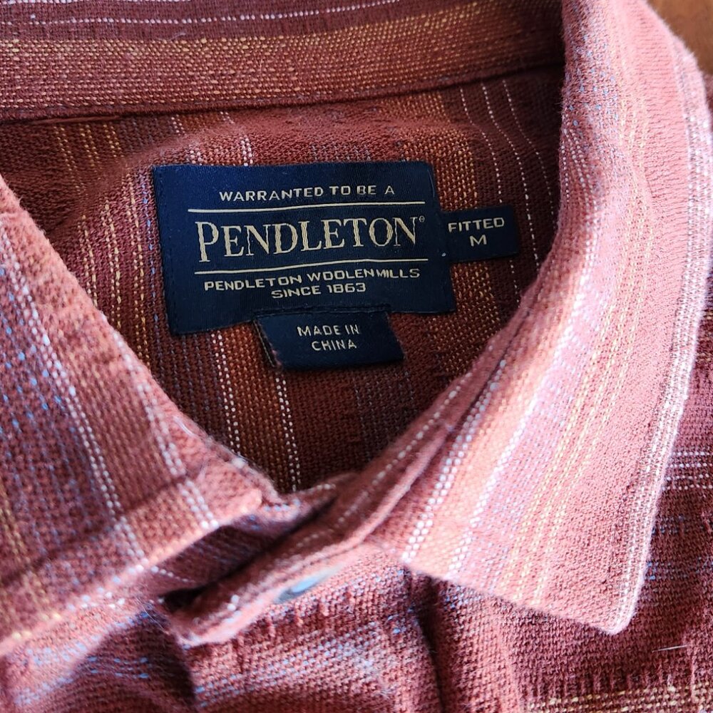 Pendleton Fitted Short-Sleeve Button-Up Shirt - M… - image 2